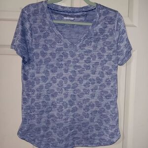 Tommy Bahama Blue Pineapple Print Tee Womens Sz SP